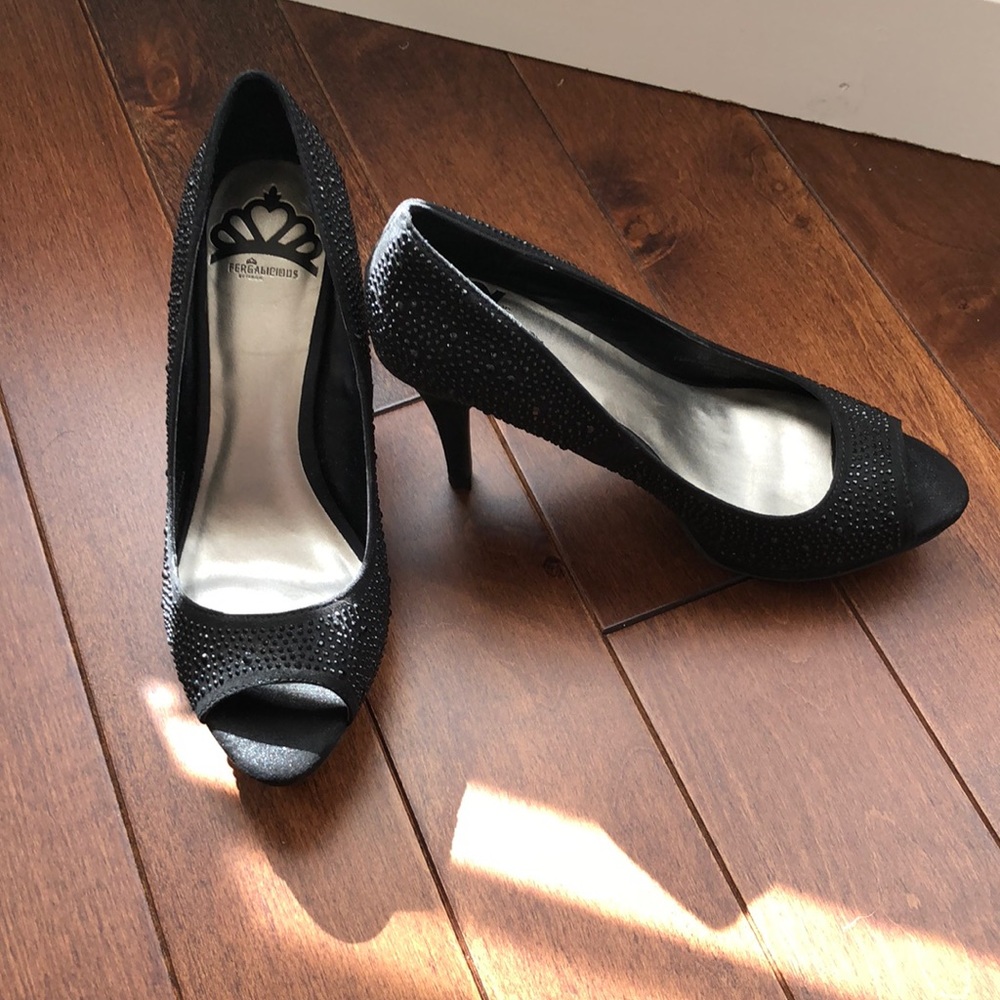 Beaded Fabric heels